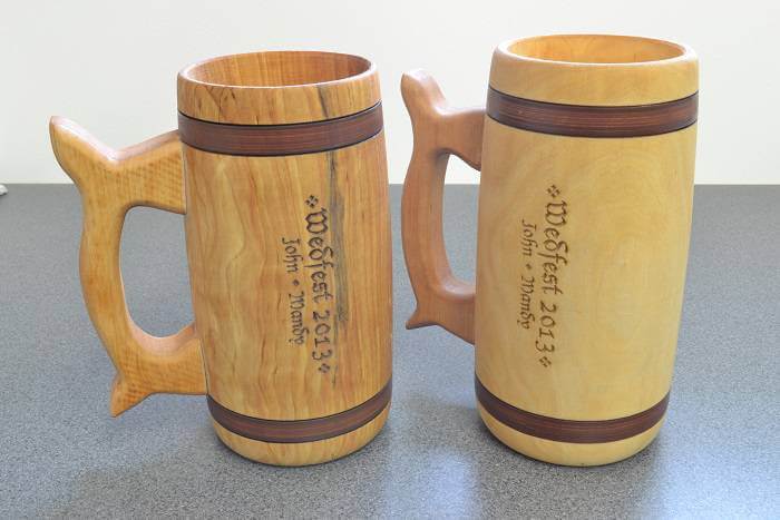 How to engrave wooden tankards