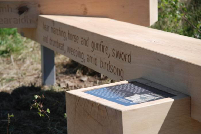 plywood stencils for oak Culloden benches