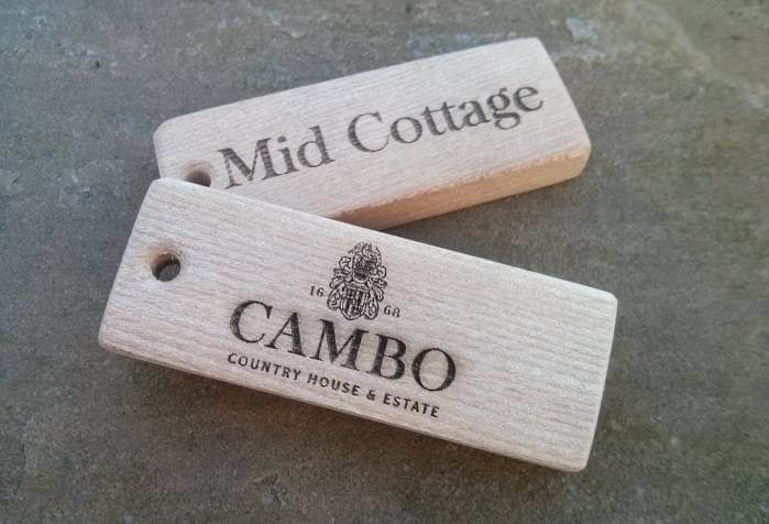 Cambo Estate's wooden keyrings