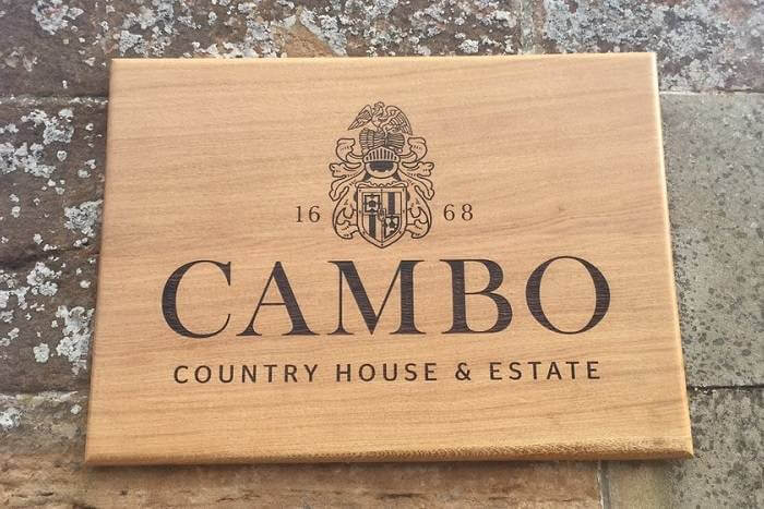 oak signs for Cambo Estate