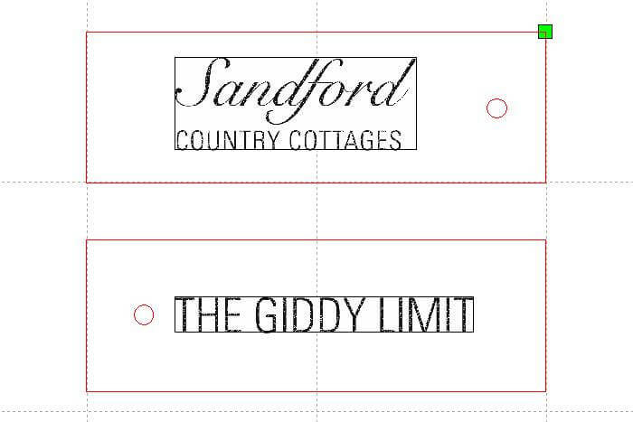 Sandford keyrings artwork