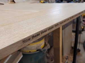 table engraving on edge